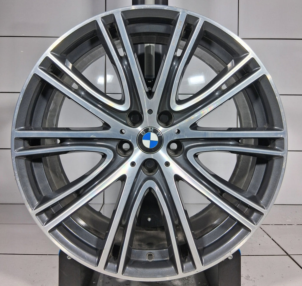 1x Alufelge 20 Zoll 8.0" 5x112 30ET Glanz Grau 8053501 BMW G31 G30 Rim Wheel FEL5535550399nm