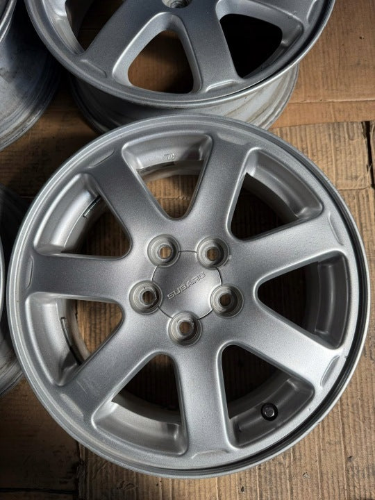 4x Alufelge 15 Zoll 6.0" 5x100 55ET Subaru Impreza Rim Wheel FEL9773184407bo