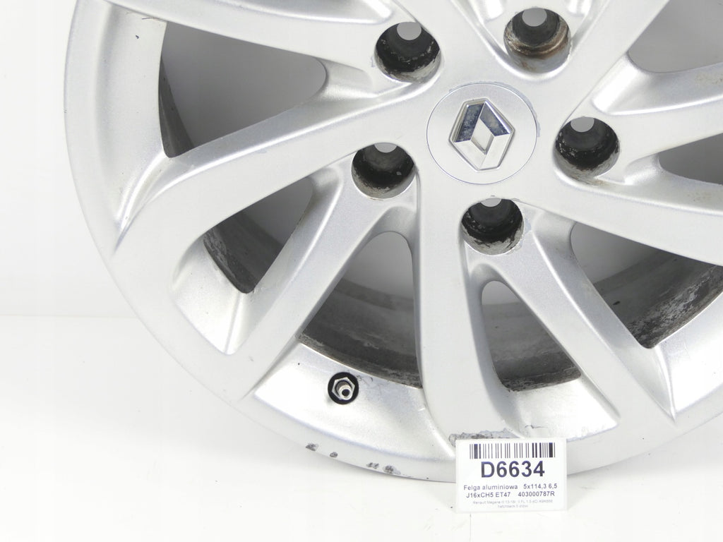 1x Alufelge 13 Zoll 6.5" 5x114.3 403000787R Renault Megane III 1 Scenic FEL2945018255jj