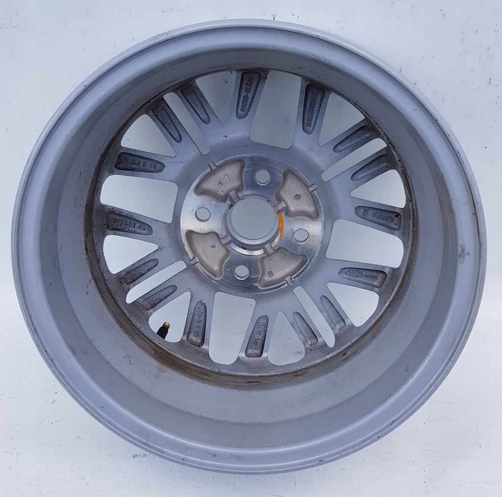 1x Alufelge 14 Zoll 5.5" 4x100 45ET Glanz Silber 52910-G6600 Kia Picanto