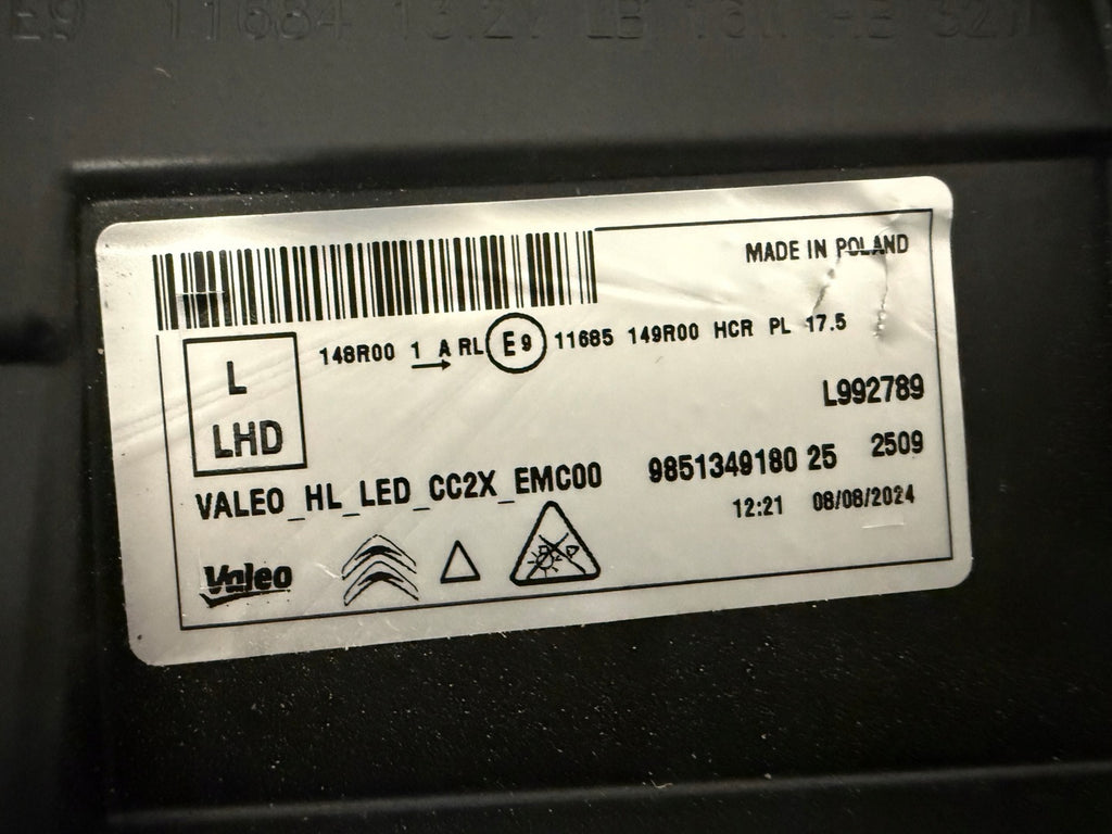 Frontscheinwerfer Citroën C3 985134918025 LED Ein Stück (Rechts oder Links)