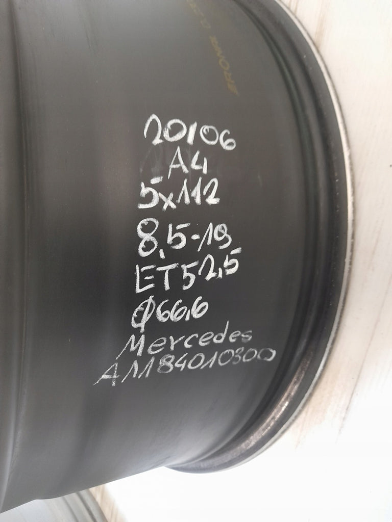 1x Alufelge 19 Zoll 8.5" 5x112 52 5ET Glanz Schwarz A1184010300 Mercedes-Benz FEL7555701719km