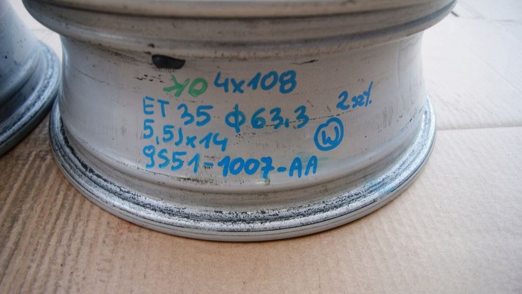 1x Alufelge 14 Zoll 5.5" 4x108 9S511007AA Ford Rim Wheel FEL7433392176ns