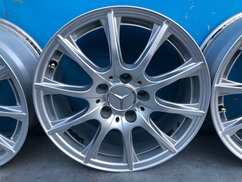 4x Alufelge 16 Zoll 6.5" 5x112 38ET Glanz Silber A2054012400 Mercedes-Benz W205 FEL3745486421nn