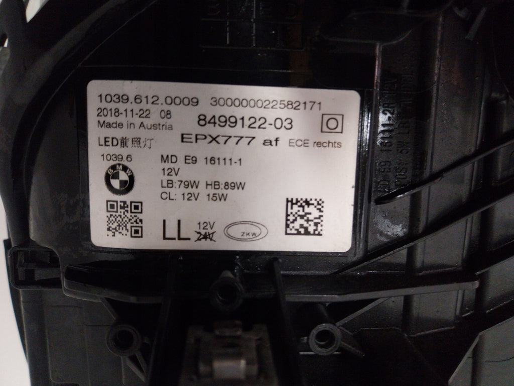 Frontscheinwerfer BMW 5 G31 G30 8499122-03 LED Rechts Scheinwerfer Headlight SCH3141134877vn