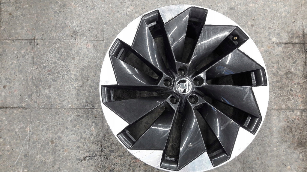 1x Alufelge 21 Zoll 9.0" 5x112 42ET Glanz Grau 5LA601025M Skoda Enyaq Rim Wheel FEL1297860284yf