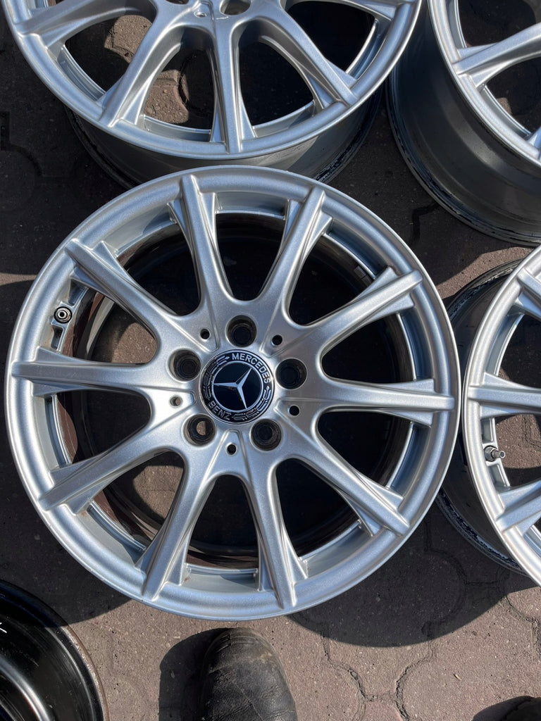 4x Alufelge 16 Zoll 6.5" 5x112 W2054012400 Mercedes-Benz W205 Rim Wheel FEL1287621702pp