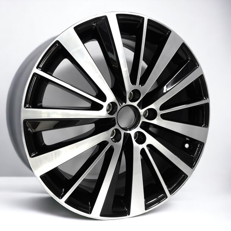 1x Alufelge 18 Zoll 7.5" 5x112 51ET Glanz Schwarz 5C5071498 Vw Rim Wheel