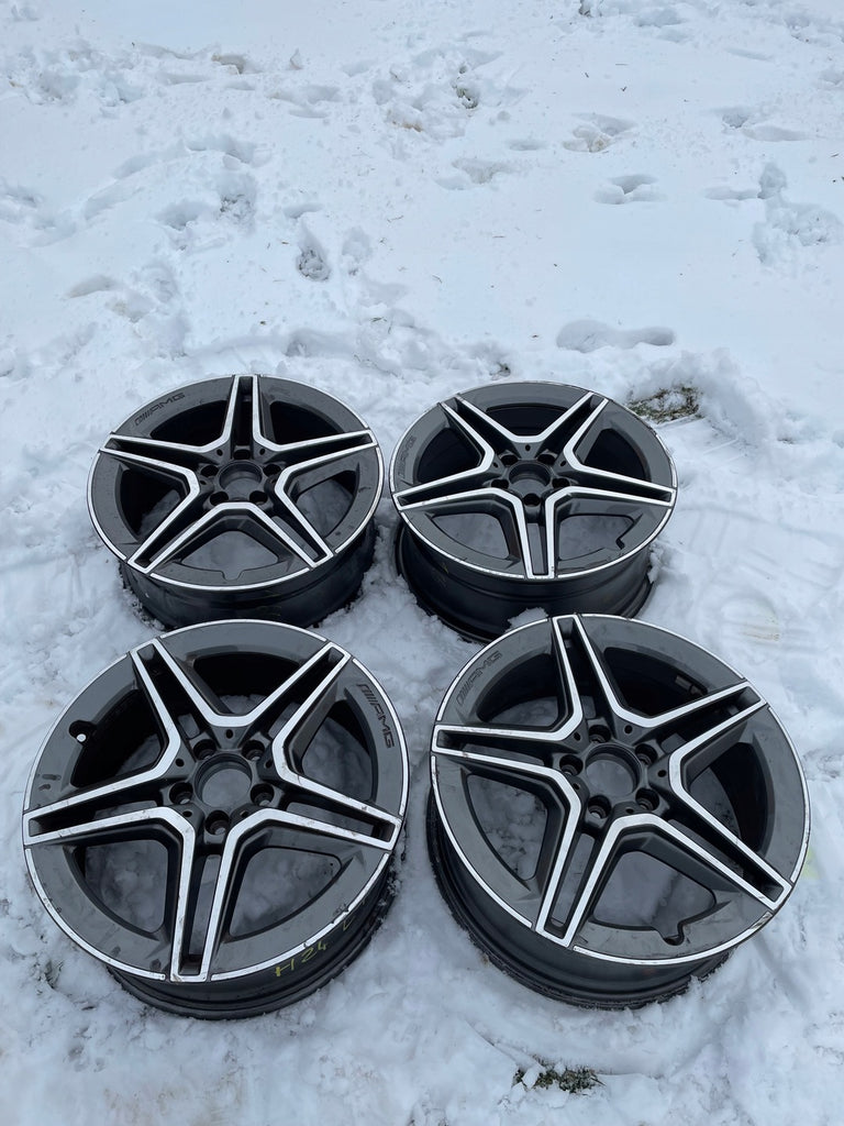 4x Alufelge 18 Zoll 7.5" 5x112 49ET Glanz Schwarz A1774011500 Mercedes-Benz