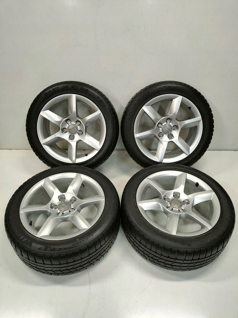 4x Alufelge 17 Zoll 8.0" 5x112 26ET Glanz Silber 8T0601025CJ Audi A5 Rim Wheel FEL5586820010nw