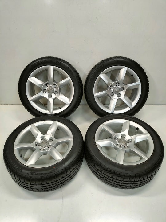 4x Alufelge 17 Zoll 8.0" 5x112 26ET Glanz Silber 8T0601025CJ Audi A5 Rim Wheel FEL5586820010nw