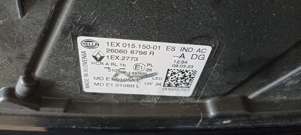 Frontscheinwerfer Renault 260606796R Links Scheinwerfer Headlight