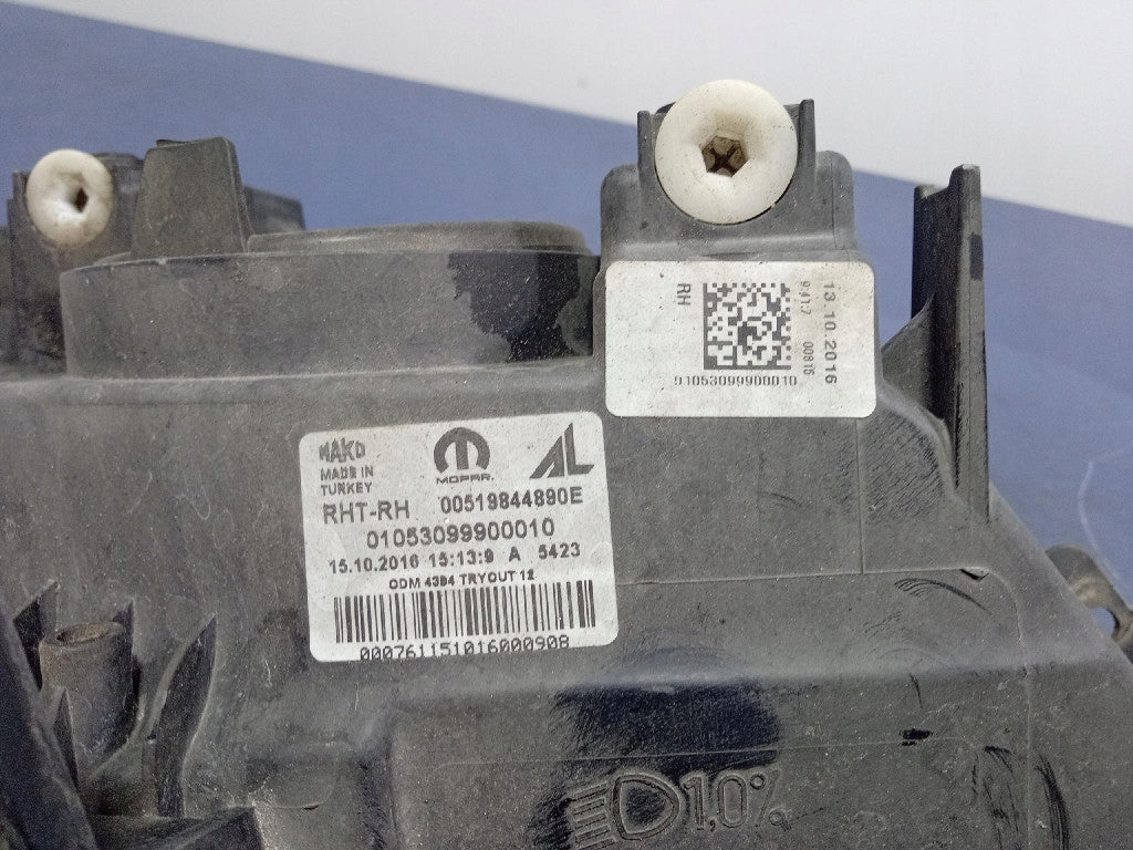 Frontscheinwerfer Fiat Tipo 980027-519844890E Rechts Scheinwerfer Headlight SCH9535528499ui