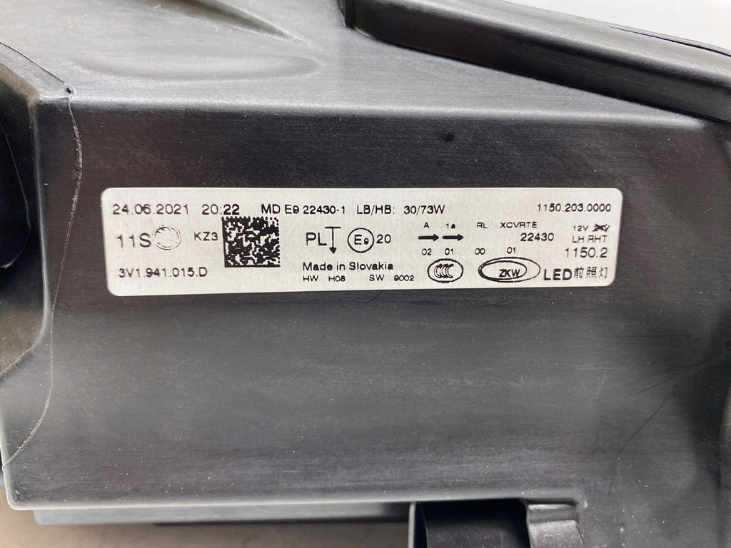 Frontscheinwerfer Skoda Superb III 3V1941015D LED Links Scheinwerfer Headlight