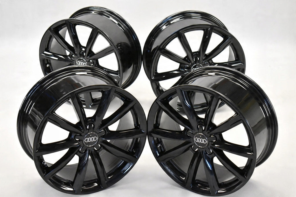 4x Alufelge 18 Zoll 8.0" 5x112 48ET Glanz Schwarz 4F0601025CP Audi A6 C6