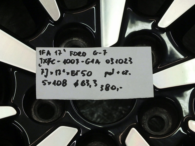1x Alufelge 17 Zoll 7.0" 5x108 50ET Glanz Schwarz JX7C-1007-G1 Ford Rim Wheel FEL4407925608pg