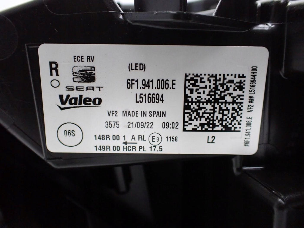 Frontscheinwerfer Seat Arona 6F1941006E Full LED Rechts Scheinwerfer Headlight