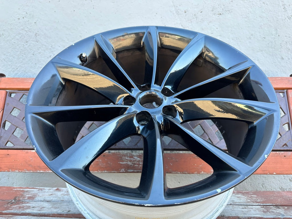 1x Alufelge 19 Zoll 9.5" 5x108 27ET Glanz Schwarz EX53-1007-DA Jaguar F-Type FEL3123560891or