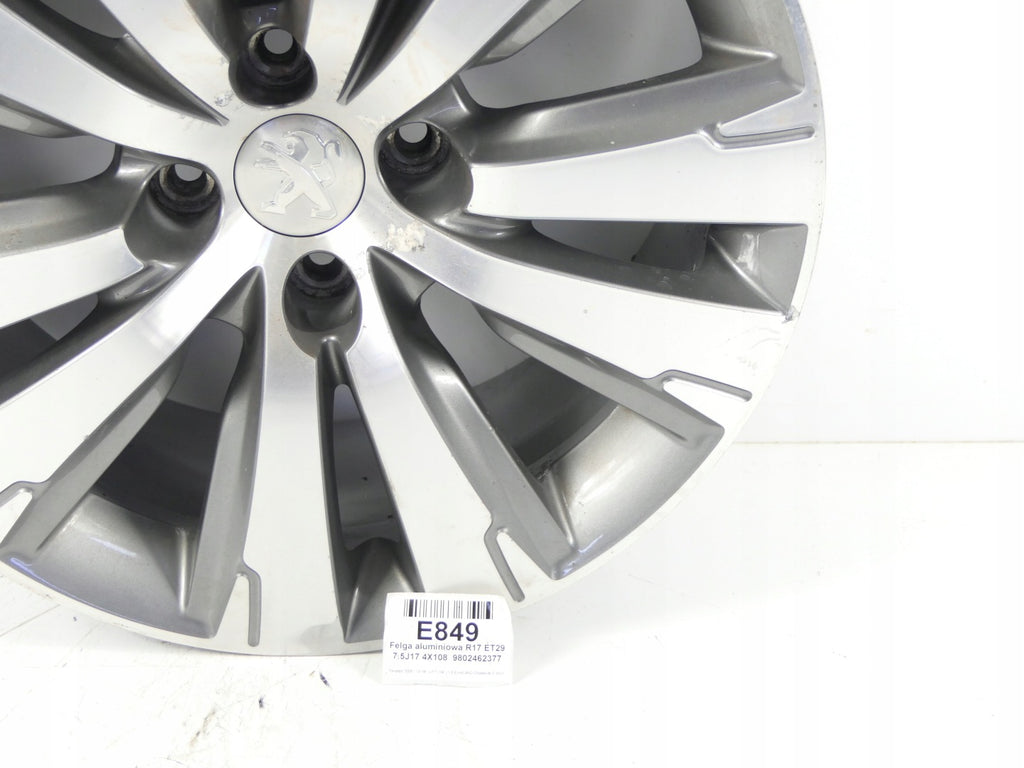1x Alufelge 17 Zoll 7.5" 4x108 29ET Glanz Silber 9802462377 Mg 3008 Rim Wheel FEL3660048842ho