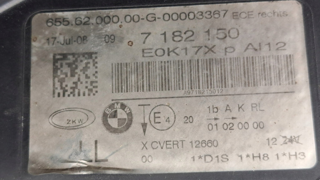 Frontscheinwerfer BMW 7 F01 7182150 Bi-Xenon Rechts Scheinwerfer Headlight SCH5354692101qm