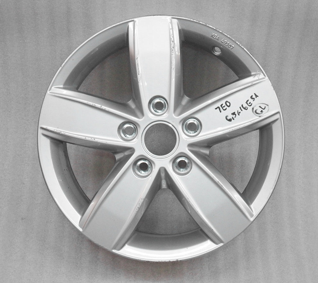 1x Alufelge 16 Zoll 6.5" 5x120 51ET Glanz Silber 7E0071496, KBA49907 VW Multivan