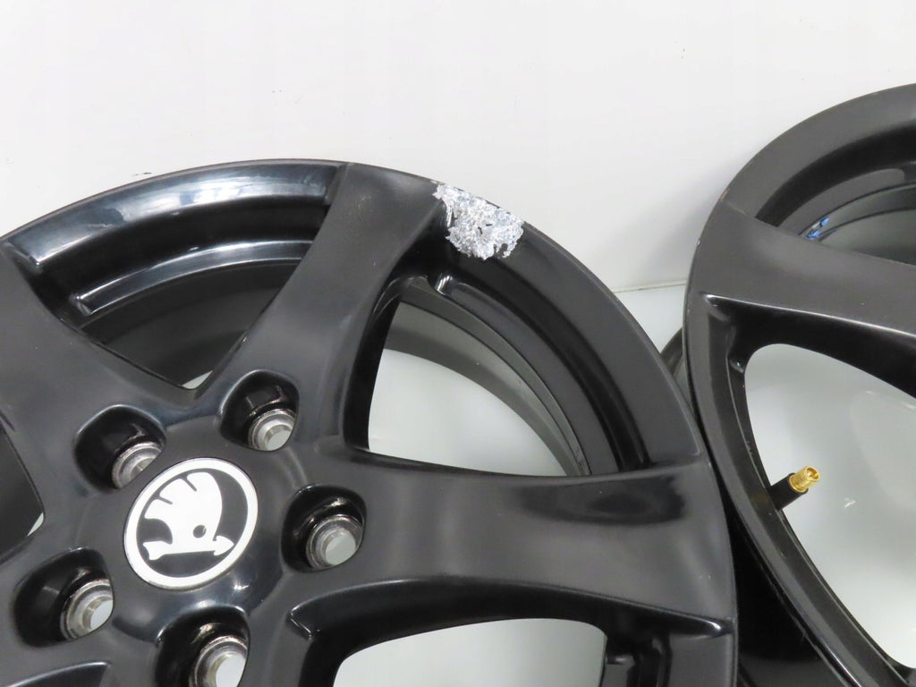 4x Alufelge 16 Zoll 6.0" 5x112 48ET Glanz Schwarz KBA49473 Skoda I Rim Wheel FEL7514968613ty