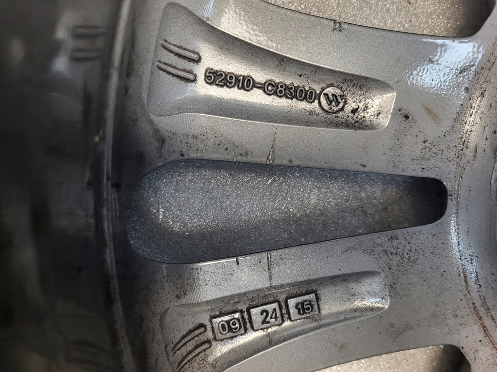 1x Alufelge 17 Zoll 6.5" 5x114.3 50ET Glanz Grau 52910-C8300 Hyundai I10 I20 Mg