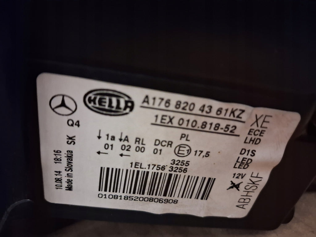 Frontscheinwerfer Mercedes-Benz W176 A1768204361KZ LED Rechts Headlight SCH3910975117mm