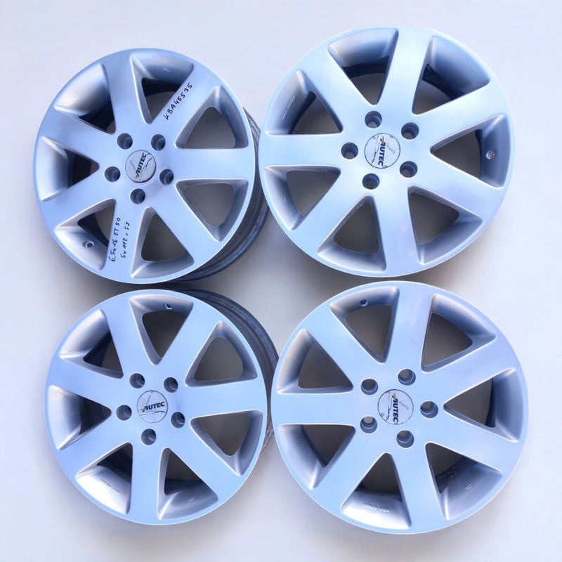 4x Alufelge 16 Zoll 6.5" 5x112 50ET Matt Silber 8P0601025A Audi A6 A4 Rim Wheel