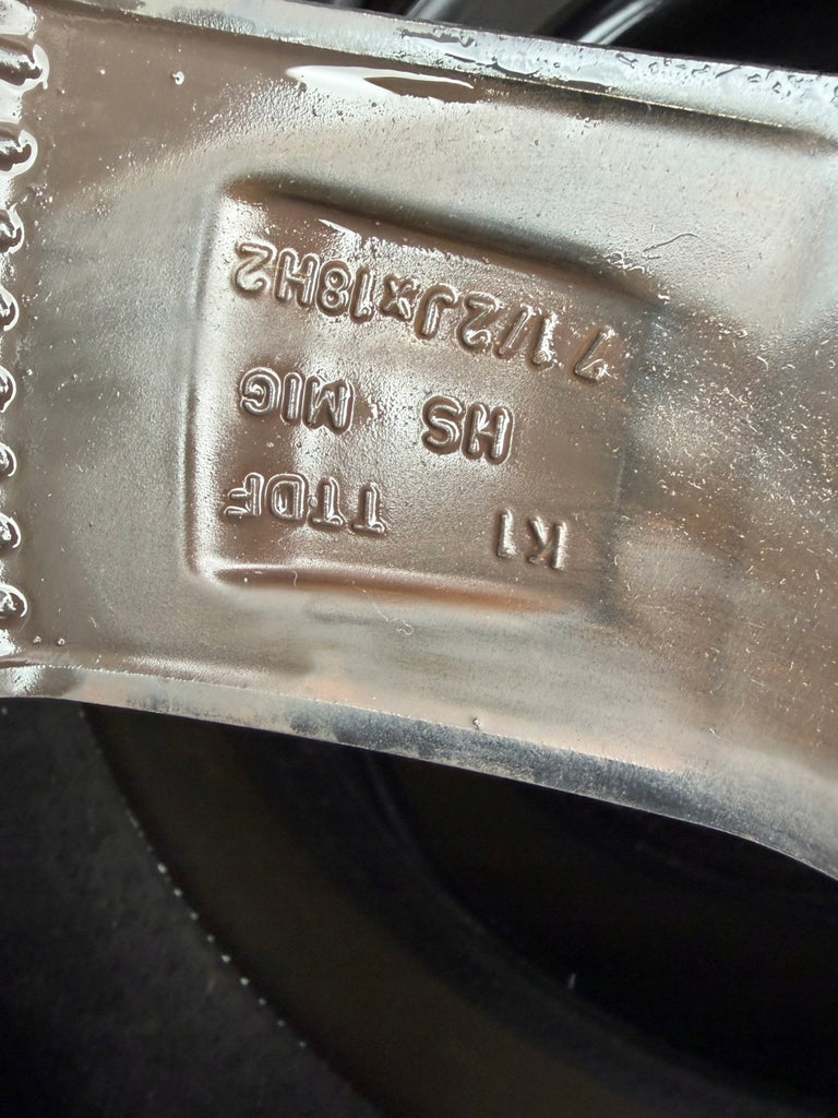 4x Alufelge 18 Zoll 7.5" 5x115 48ET Matt Schwarz KBA49735 Rim Wheel FEL9996985589kb