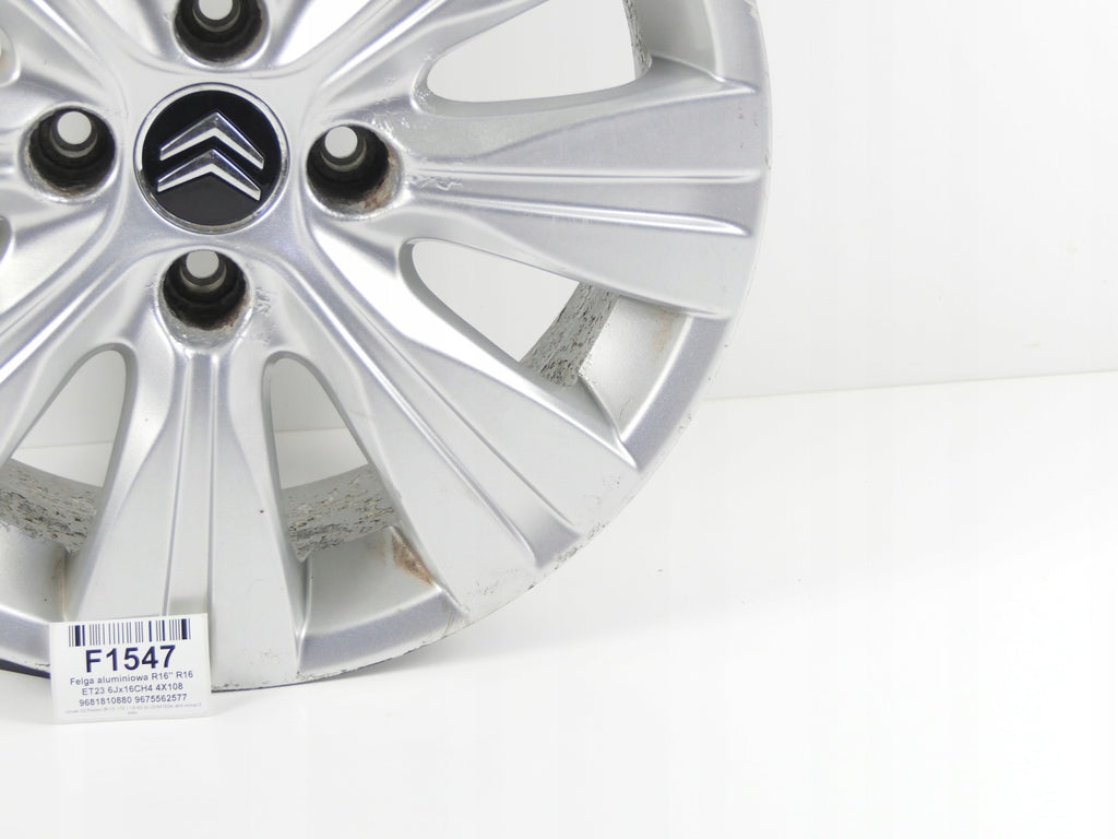 1x Alufelge 16 Zoll 6.0" 4x108 23ET 9681810880 9675562577 Citroën Picasso I C3 FEL4869203311ea