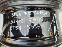 Load image into Gallery viewer, 1x Alufelge 18 Zoll 7.0" 5x112 51ET 6F0601025E Cupra Ibiza I V Rim Wheel FEL4194139608bi