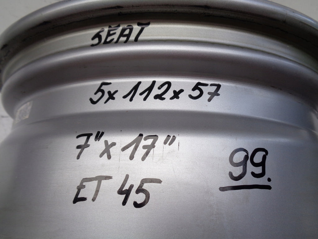 1x Alufelge 17 Zoll 7.0" 5x112 45ET 124R-001125 Seat Rim Wheel