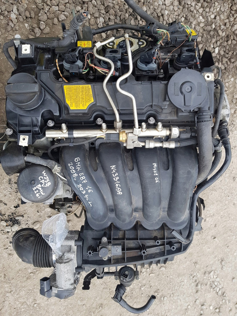 Motor BMW E81 E90 E87 N43B16AA 1.6 122PS 90kW 203TKm 2008 Benzin Engine Komplett