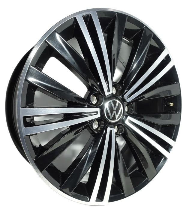 4x Alufelge 18 Zoll 7.0" 5x112 43ET Glanz Schwarz 5NA601025 VW Tiguan Rim Wheel FEL6331976429qy