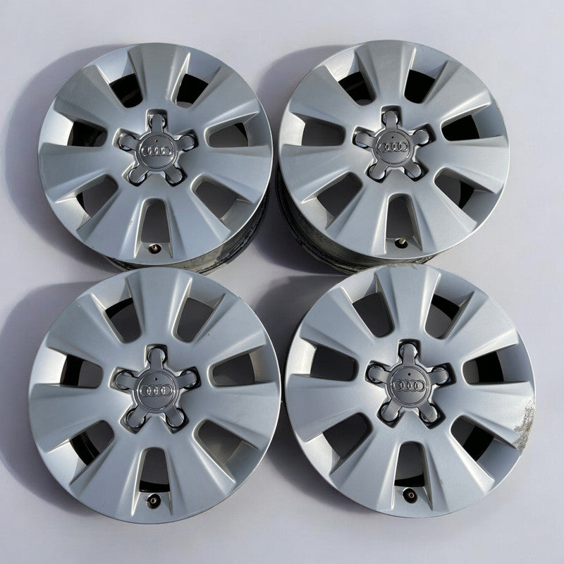 4x Alufelge 15 Zoll 6.0" 5x112 47ET Glanz Silber 8P0601025BP Audi Rim Wheel