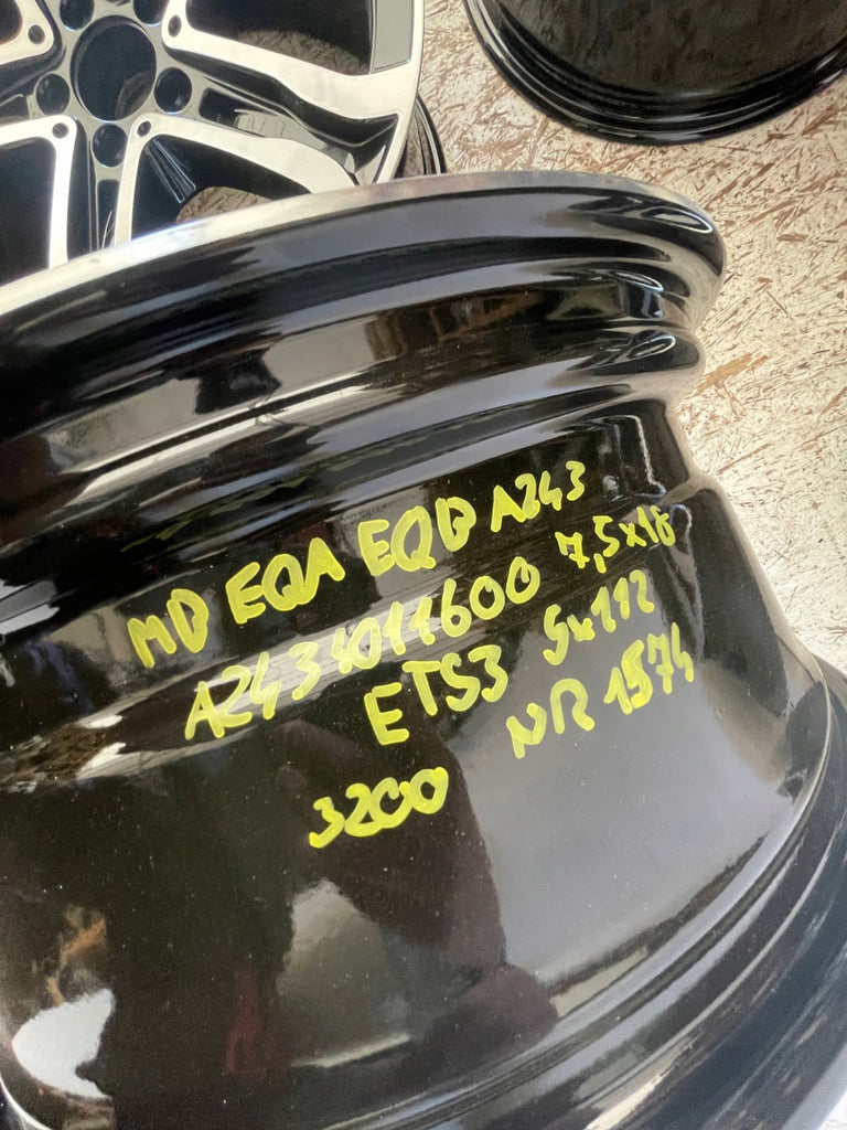 4x Alufelge 18 Zoll 7.5" 5x112 53 5ET A2434011600 Mercedes-Benz Eqa Eqb FEL6376906351wq