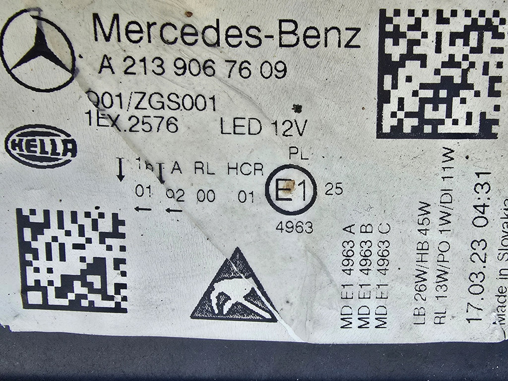 Frontscheinwerfer Mercedes-Benz W213 A2139067609 Full LED Rechts Headlight SCH1853048410th