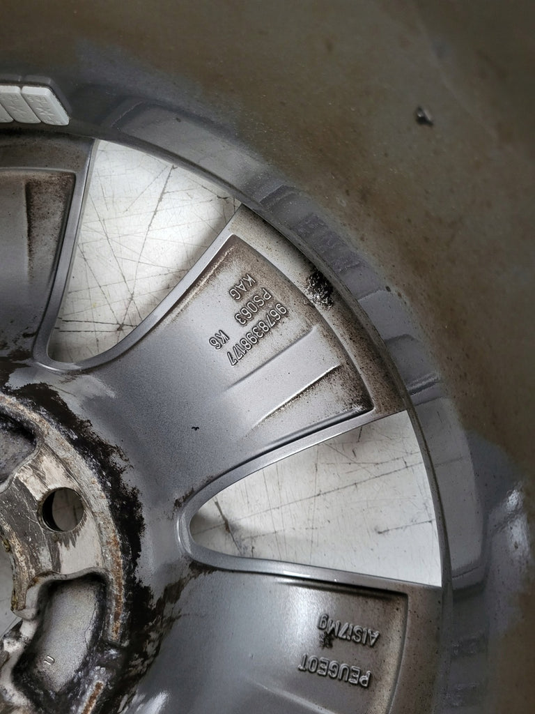 1x Alufelge 16 Zoll 6.5" 4x108 20ET Glanz Silber 9678398177 Peugeot 2008