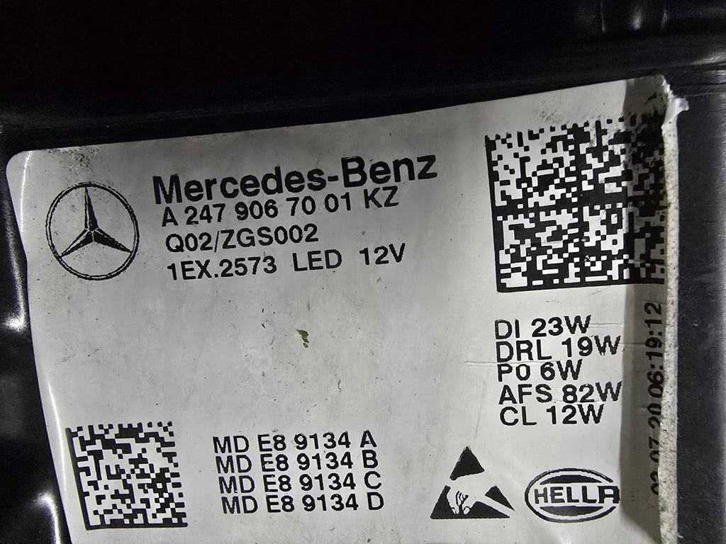 Frontscheinwerfer Mercedes-Benz W247 A2479067001 Full LED Rechts Headlight SCH7871852735yn