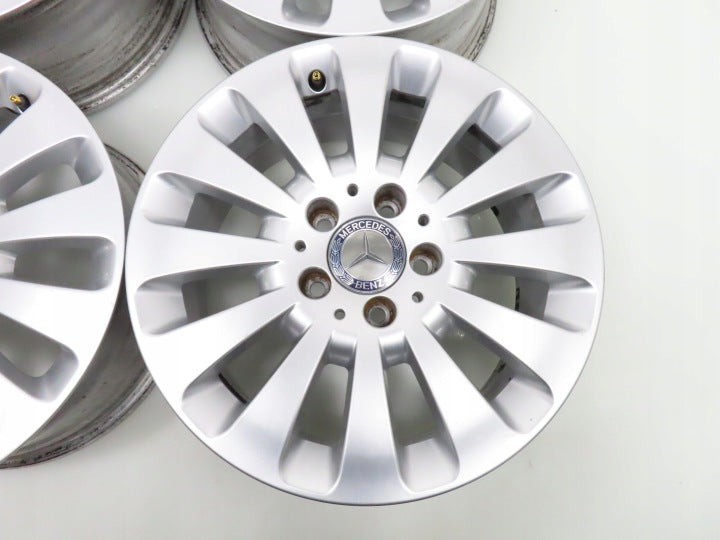 4x Alufelge 16 Zoll 7.0" 5x112 43ET Silber A2044010602 Mercedes-Benz W204 FEL5844902088xn