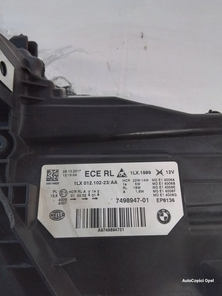 Frontscheinwerfer BMW 3 F30 7498947 1LX912102 LED Links Scheinwerfer Headlight SCH5877443485yf