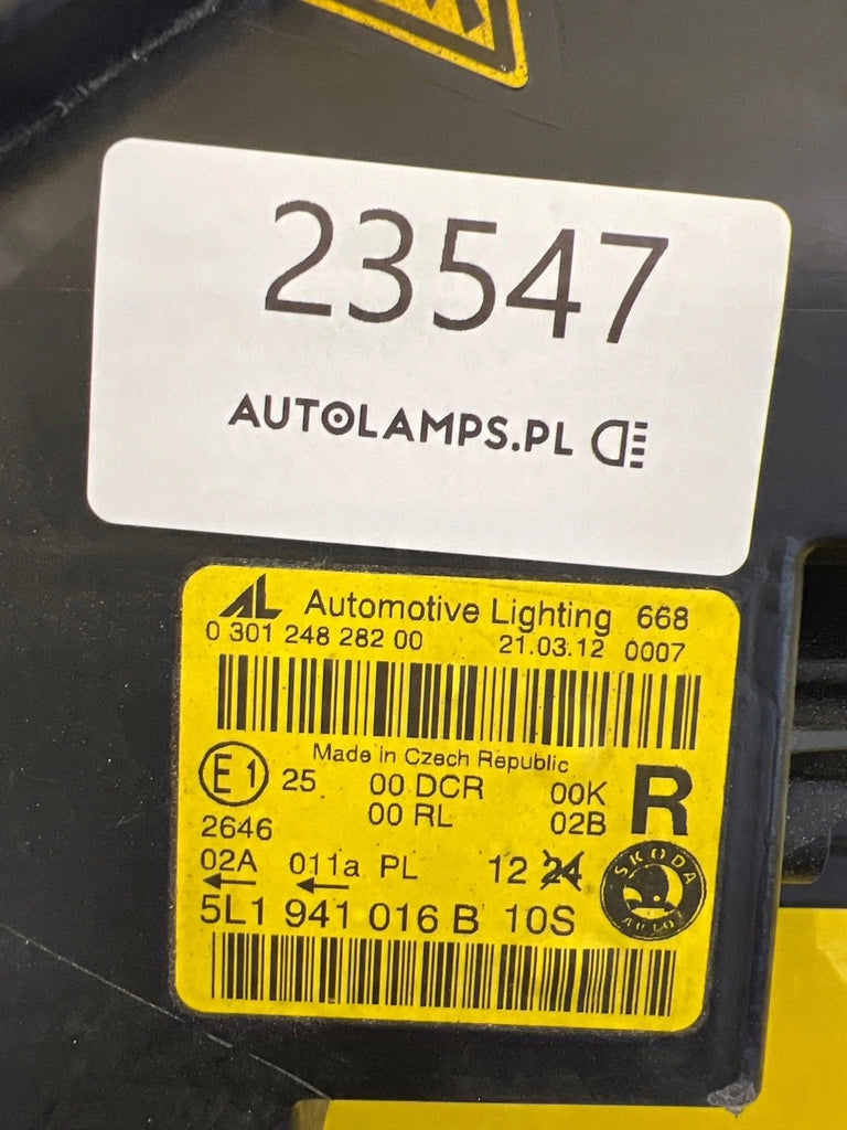 Frontscheinwerfer Skoda Yeti 5l 5L1941016B Xenon Rechts Scheinwerfer Headlight