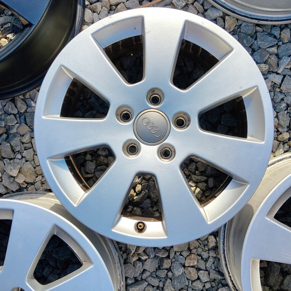 4x Alufelge 16 Zoll 6.5" 5x112 50ET Matt Silber 8P0601025 Audi Rim Wheel FEL2658180512cb
