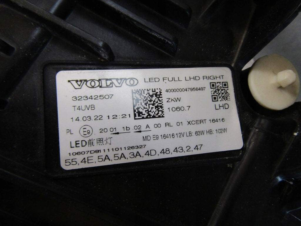 Frontscheinwerfer Volvo Xc60 32342507 LED Rechts Scheinwerfer Headlight SCH1986127074mx