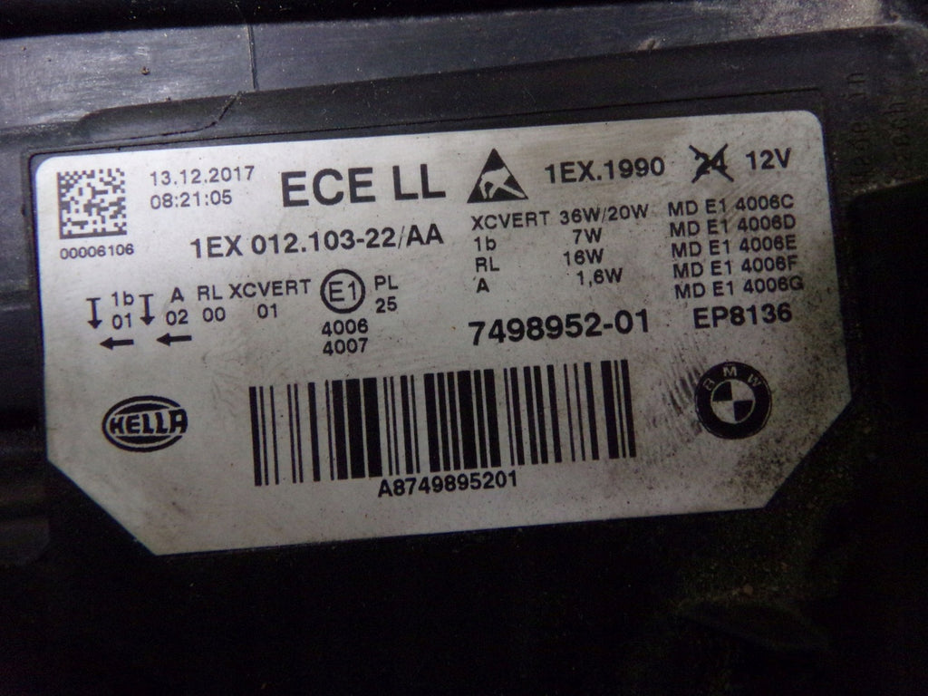 Frontscheinwerfer BMW 3 F30 F31 7498952 LED Rechts Scheinwerfer Headlight SCH4666449014lw