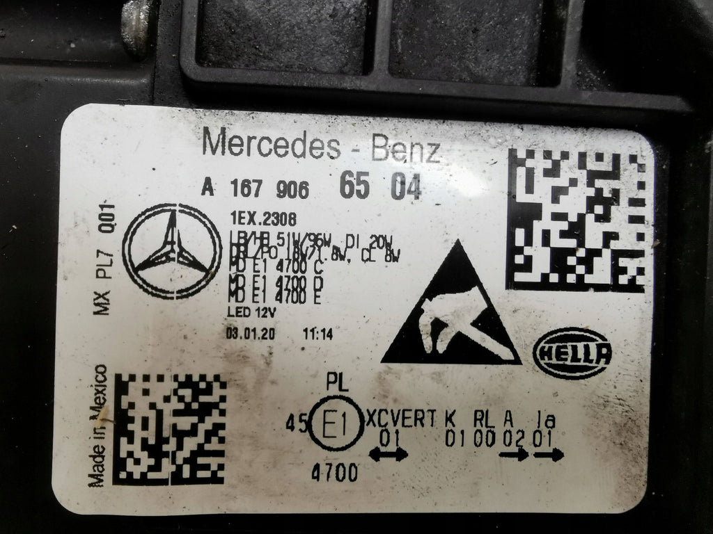 Frontscheinwerfer Mercedes-Benz Gle A1679066504 Links Scheinwerfer Headlight SCH7062021279ay