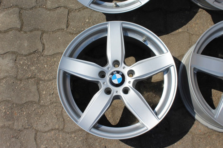 4x Alufelge 17 Zoll 7.5" 5x120 37ET Matt Silber KBA49260 BMW 3 F30 E90 Rim Wheel FEL9137102861qt