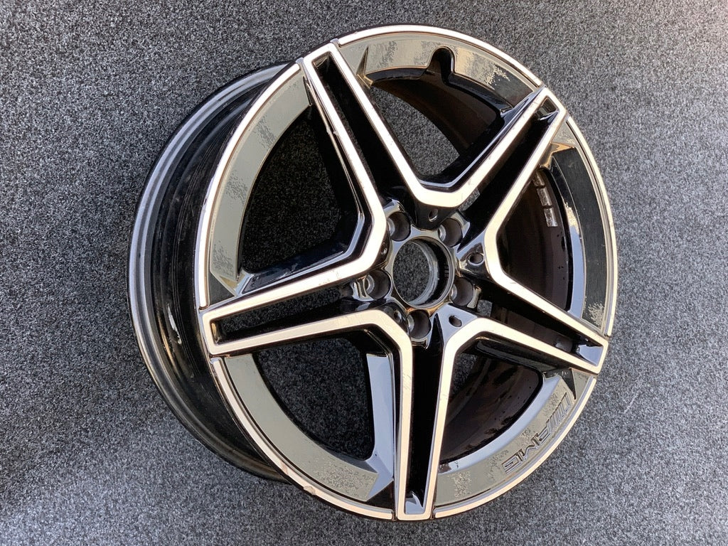 1x Alufelge 19 Zoll 7.5" 5x112 53ET Glanz Schwarz A2474011500 Mercedes-Benz W247 FEL5404568948wf