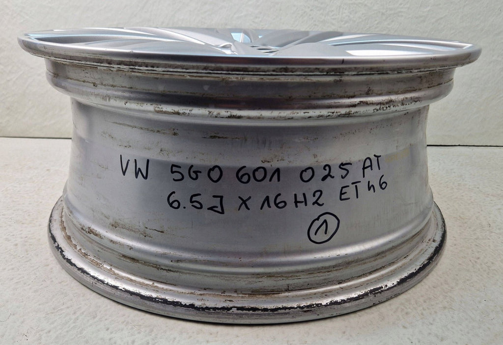 1x Alufelge 16 Zoll 6.5" 5x112 46ET Glanz Silber 5G0601025AT VW Golf VII I FEL9198026563sk